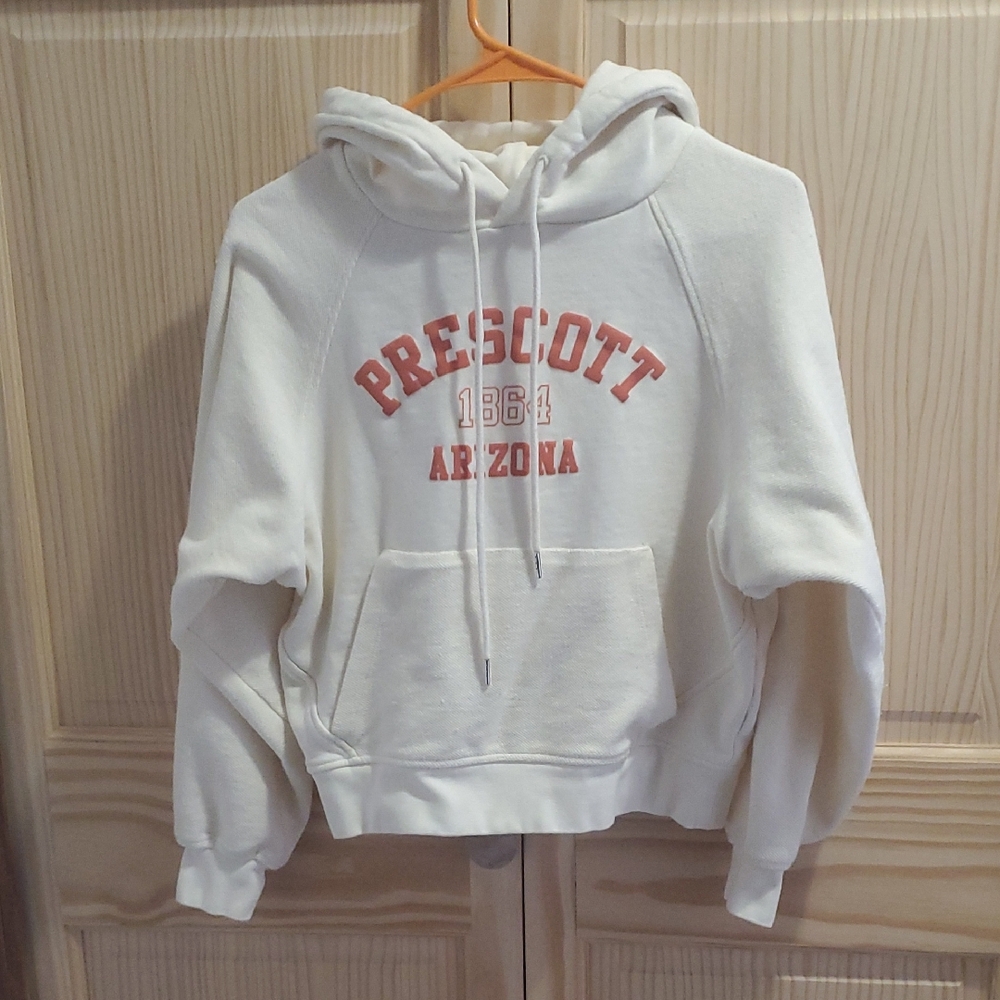 Prescott Women's White Hoodie Sweatshirt